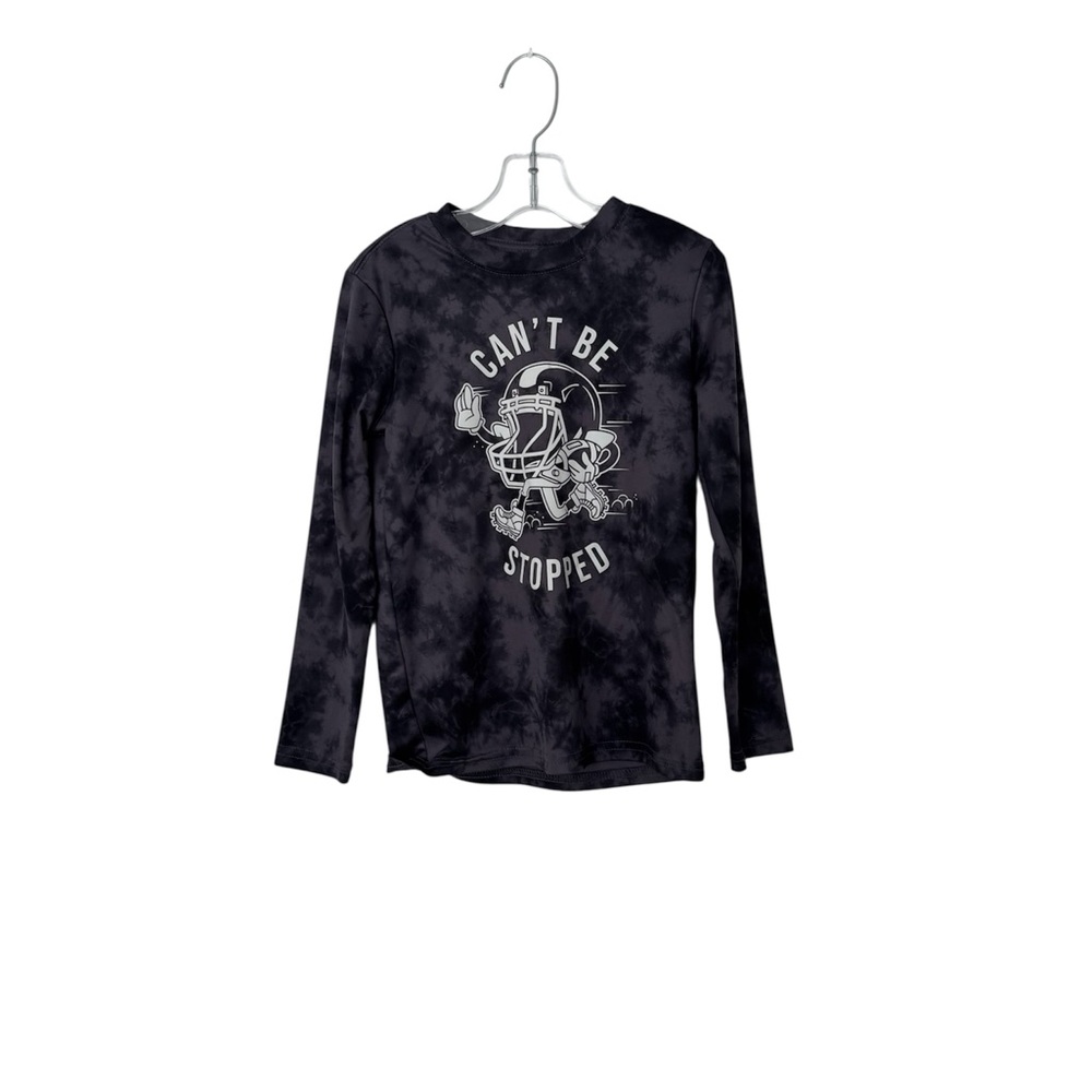 Athletic Works Black Tie-Dye Long Sleeve Tee Boys Size 6-7